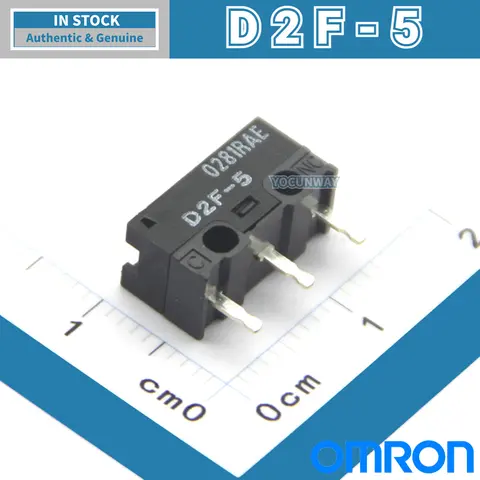 10Pcs-100Pcs New Authentic Original Japan OMRON Micro Switch D2F-5 Grey Dot Limit Switch 3 Pin Mouse Button Repair