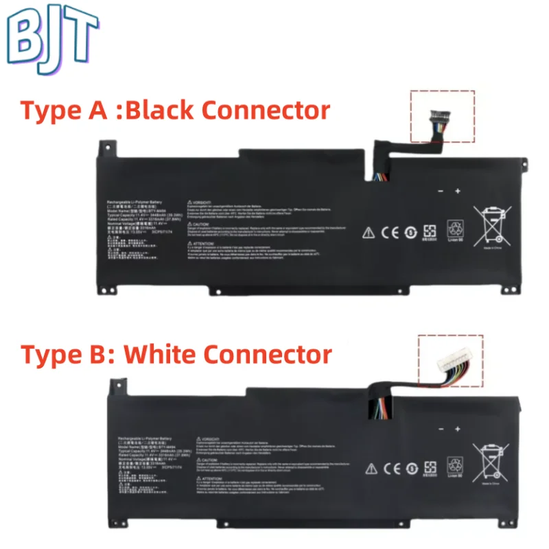 11.4V 39.3Wh New Laptop Battery BTY-M494 3ICP5/71/74 For MSI MODERN 14 C11M-206US C12M C12MO 14-B5M 15 A10RB A11M A11ML A11MU
11.4V 39.3Wh New Laptop Battery BTY-M494 3ICP5/71/74 For MSI MODERN 14 C11M-206US C12M C12MO 14-B5M 15 A10RB A11M A11ML A11MU