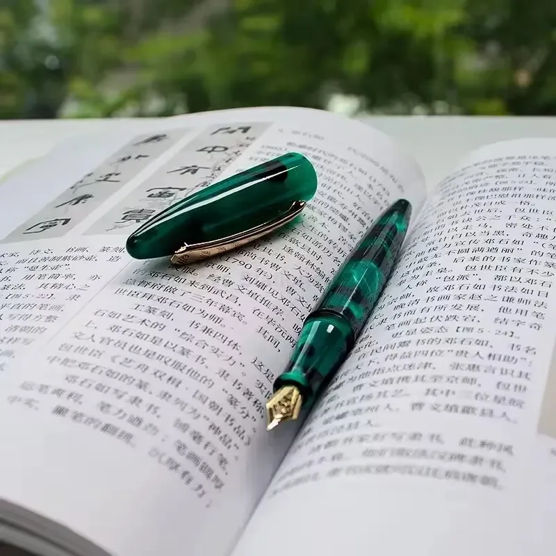 A108 Acrylic Torpedo Fountain Pen with Gold Nib for Calligraphy Practice Writing Art Journaling Office School Supplies Gift
A108 Acrylic Torpedo Fountain Pen with Gold Nib for Calligraphy Practice Writing Art Journaling Office School Supplies Gift