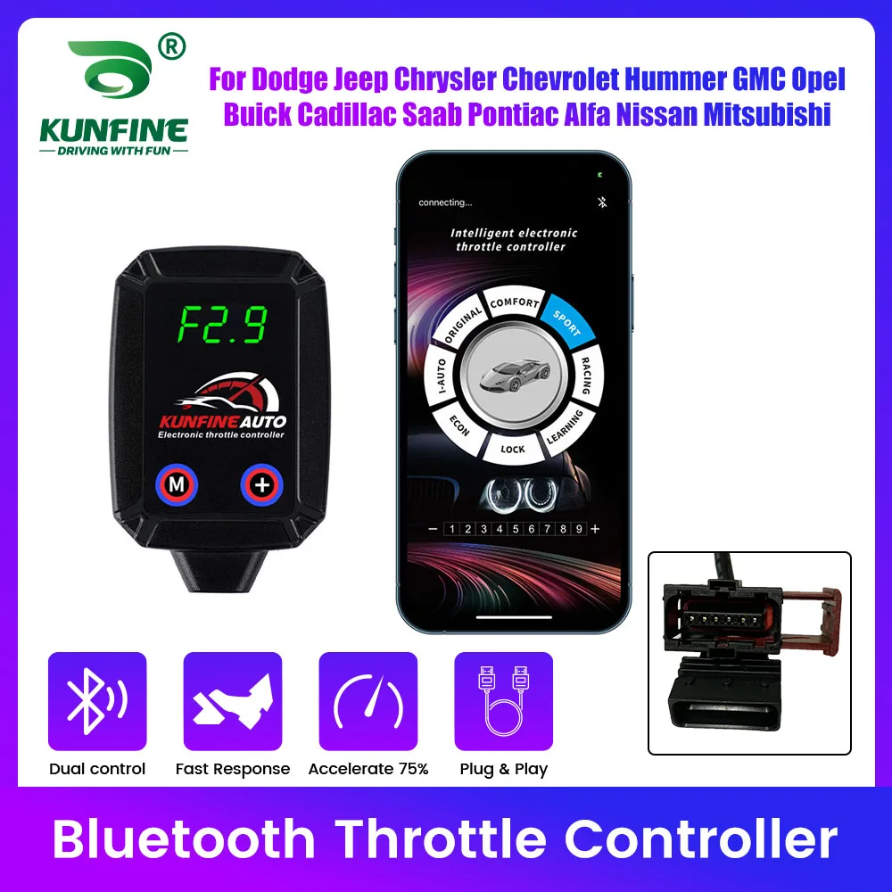 APP Bluetooth Electronic Throttle Controller Car Accelerator Booster For Dodge Jeep Chrysler Chevrolet Tuning Parts Accessory
APP Bluetooth Electronic Throttle Controller Car Accelerator Booster For Dodge Jeep Chrysler Chevrolet Tuning Parts Accessory