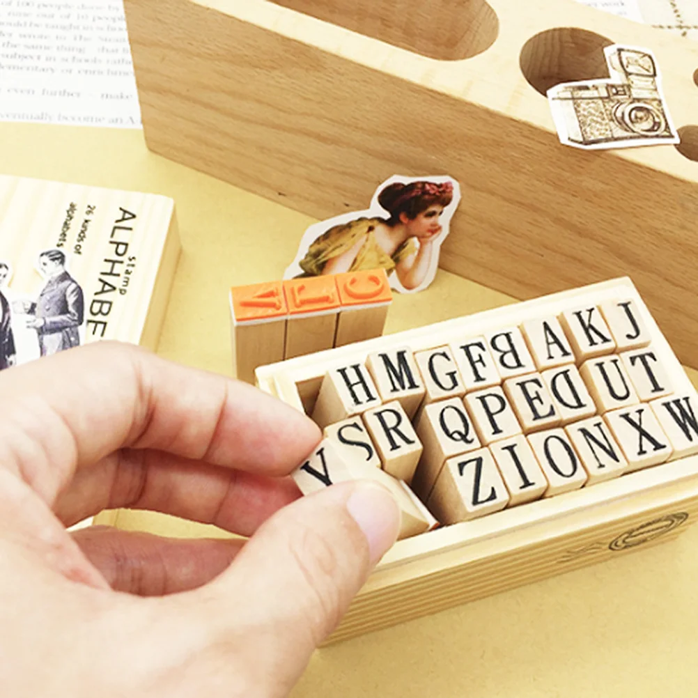 Wooden ABC Stamps 26 Pieces Alphabet Stamps Letters Wood Mounted Rubber Stamps for Making DIY Crafts Scrapbooking
Wooden ABC Stamps 26 Pieces Alphabet Stamps Letters Wood Mounted Rubber Stamps for Making DIY Crafts Scrapbooking