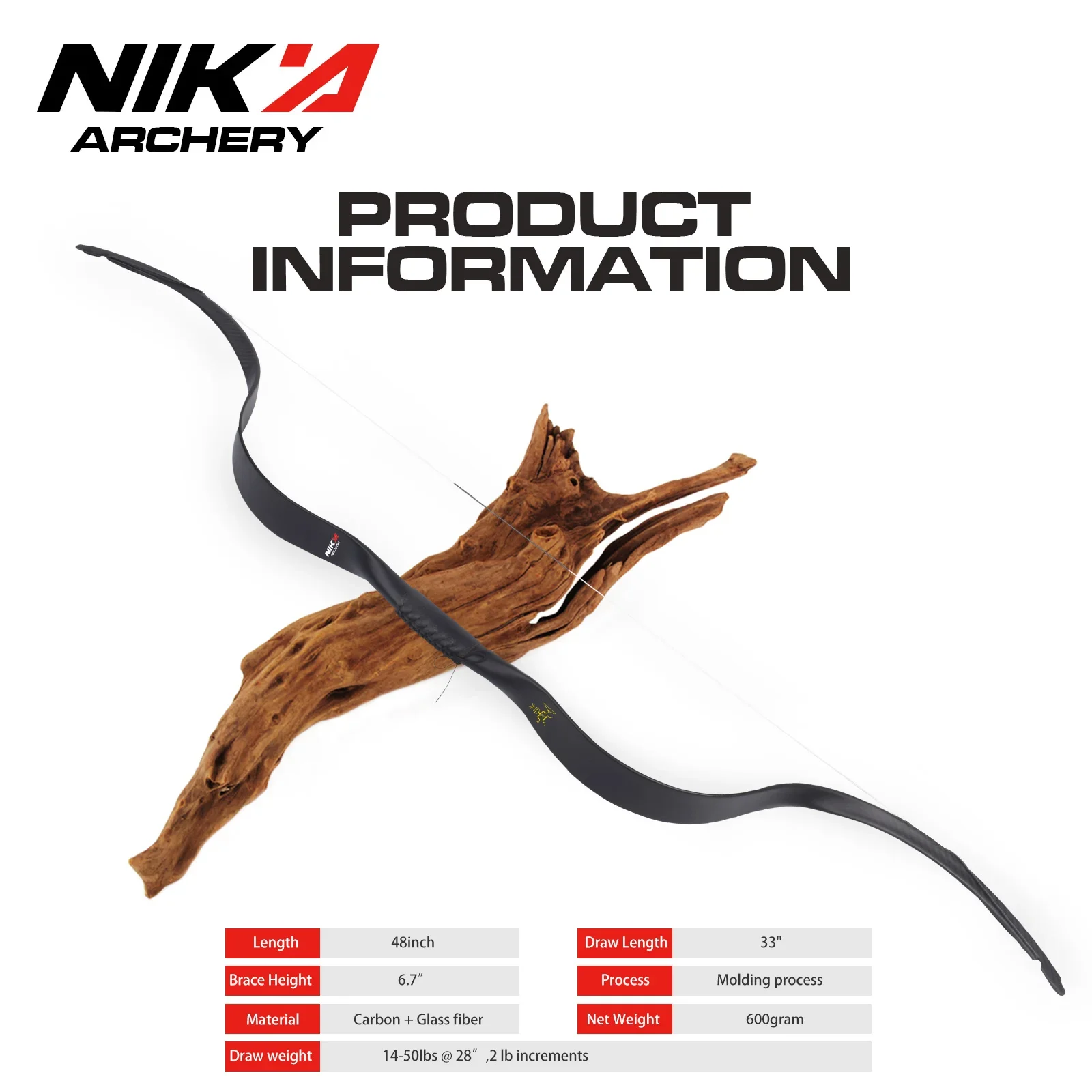 1set Meng Yuan ET-4C 48inch Traditional Carbon Recurve Bow 14LBS-50 LBS for Archery Carbon Recurve Bow
1set Meng Yuan ET-4C 48inch Traditional Carbon Recurve Bow 14LBS-50 LBS for Archery Carbon Recurve Bow