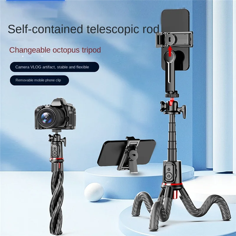 Selfie Stick Phone Tripod Stand, Extendable Flexible Octopus Tripod For Smartphone And Camera With Wireless Remote Easy To Use
Selfie Stick Phone Tripod Stand, Extendable Flexible Octopus Tripod For Smartphone And Camera With Wireless Remote Easy To Use