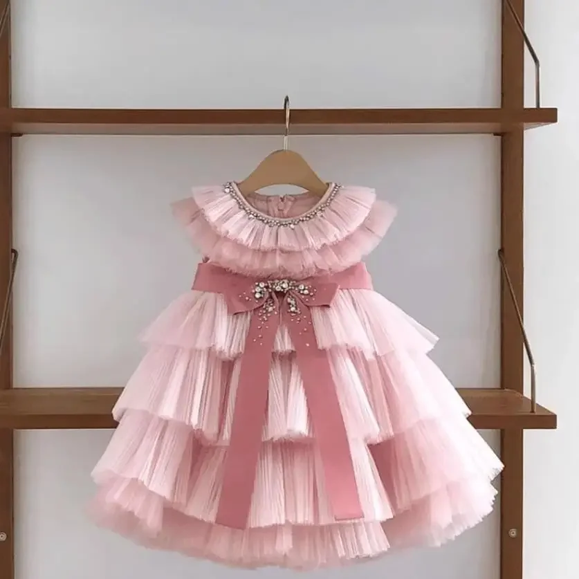 New Children's Evening Gown Bow Mesh Beading Design Kids Catwalk Wedding Birthday Baptism Eid Party Girls Dresses
New Children's Evening Gown Bow Mesh Beading Design Kids Catwalk Wedding Birthday Baptism Eid Party Girls Dresses