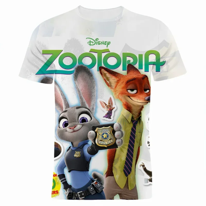 2025 Summer Disney Anime "Zootopia 2" 3D Printed T-shirt Children's Clothing Nick Graphic T-shirt Boys and Girls Street Top
2025 Summer Disney Anime "Zootopia 2" 3D Printed T-shirt Children's Clothing Nick Graphic T-shirt Boys and Girls Street Top