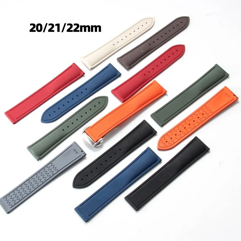20 21 22mm FKM Fluororubber Watch Strap Quick Release Waterproof Watchband For Omega Rolex Longines Tissot Men Women Bracelet
20 21 22mm FKM Fluororubber Watch Strap Quick Release Waterproof Watchband For Omega Rolex Longines Tissot Men Women Bracelet