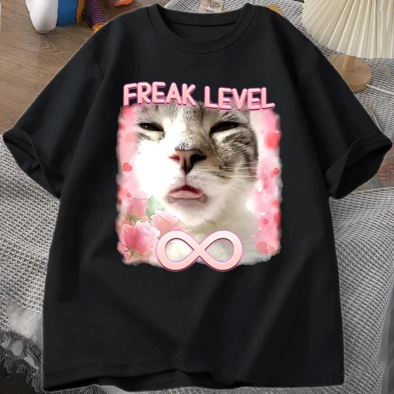Freak Level Infinite Funny Cat Expression Pack Women's Harajuku Print Silly Cat T-shirt Women's Short Sleeve T-shirt Graphic Y2K
Freak Level Infinite Funny Cat Expression Pack Women's Harajuku Print Silly Cat T-shirt Women's Short Sleeve T-shirt Graphic Y2K