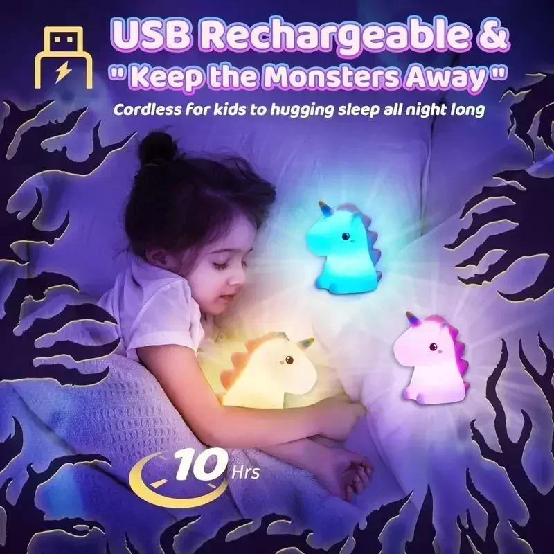 【Perfect Christmas Gift】Adorable Unicorn Silicone Night Light – USB Rechargeable 3-Level Dimmable Touch Lamp
【Perfect Christmas Gift】Adorable Unicorn Silicone Night Light – USB Rechargeable 3-Level Dimmable Touch Lamp