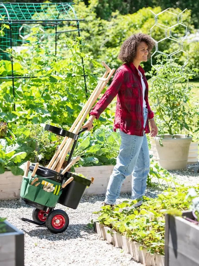 Gardener's Supply Company Heavy Duty Mobile Tool Storage Caddy | All in One Easy-Roll Garden Utility Cart Carrier
Gardener's Supply Company Heavy Duty Mobile Tool Storage Caddy | All in One Easy-Roll Garden Utility Cart Carrier