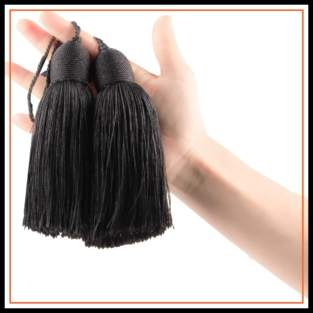 2pcs Tassel Charms Polyester Key Tassels with Loop, DIY Handmade Craft Accessories for Home & Furniture Decoration (Black)
2pcs Tassel Charms Polyester Key Tassels with Loop, DIY Handmade Craft Accessories for Home & Furniture Decoration (Black)