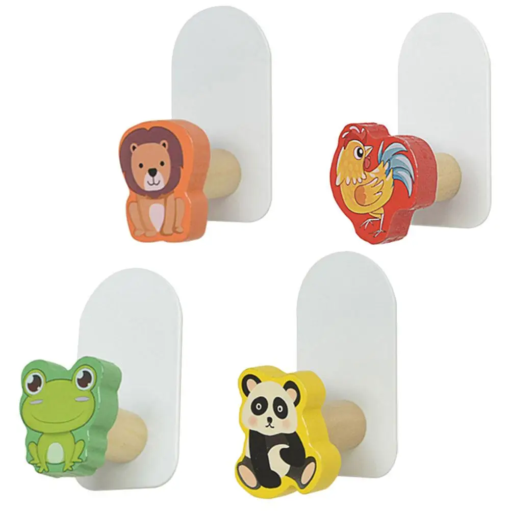 4Pcs Cartoon Wall Hooks Adhesive Kids Room Coat Hangers Storage Wooden Wall Hooks Organization
4Pcs Cartoon Wall Hooks Adhesive Kids Room Coat Hangers Storage Wooden Wall Hooks Organization