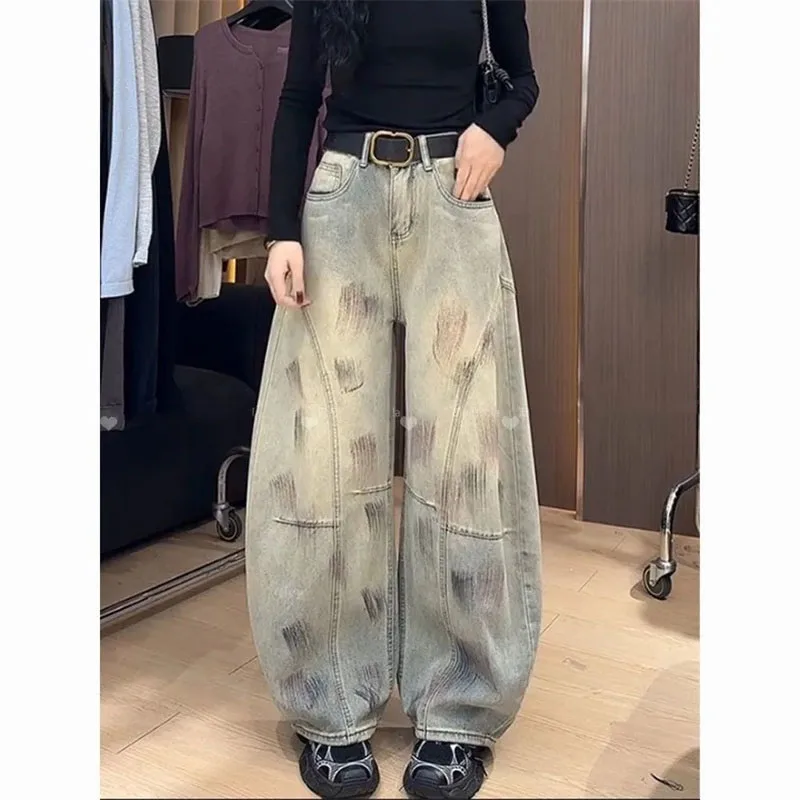Женские повседневные широкие ковбойские брюки, американские женские элитные джинсы-мачете, осенние женские модные джинсовые брюки с высокой талией
Женские повседневные широкие ковбойские брюки, американские женские элитные джинсы-мачете, осенние женские модные джинсовые брюки с высокой талией
