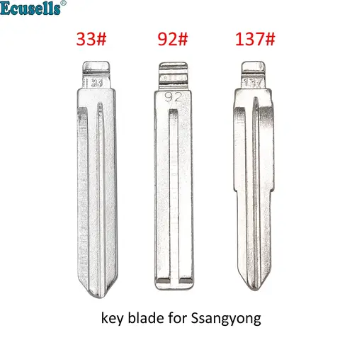 #33 #137 #92 Metal Flip Blank Key Blade for Ssangyong Korando New Actyon C200 S170 ACTYON KYRON REXTON Switchblade Uncut