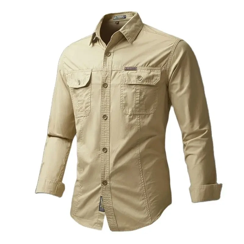 Army Green Safari Style Men Shirt Indiana Jones Same T-shirt 2 Flap Pocket Long Sleeve Shirt Large Size Casual Khaki Shirt M-5XL
Army Green Safari Style Men Shirt Indiana Jones Same T-shirt 2 Flap Pocket Long Sleeve Shirt Large Size Casual Khaki Shirt M-5XL