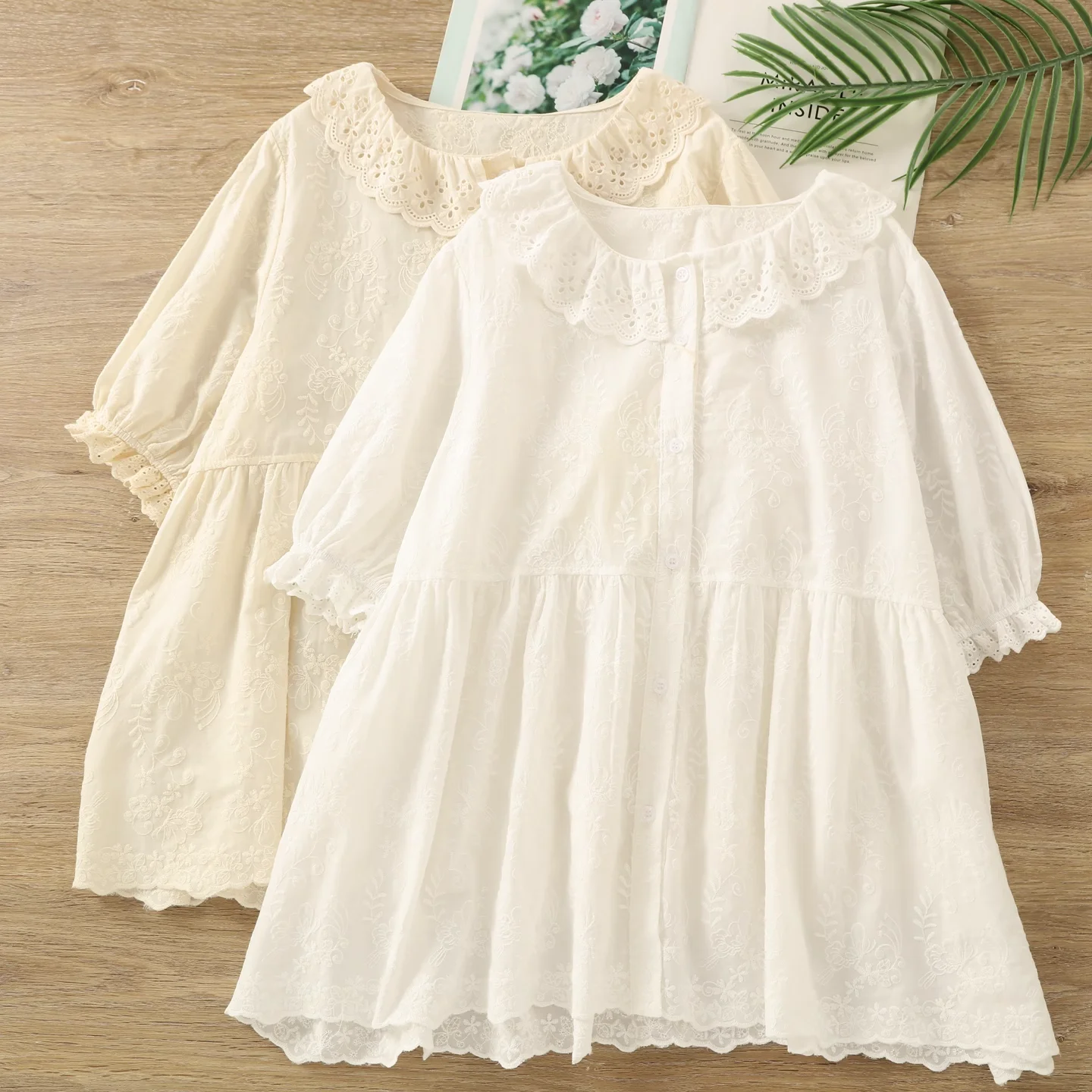 Cotton Lace Embroider Blouse Women Summer Vintage Retro Chic Victorian Rococo Mori Girl Cottagecore Shirt Tops
Cotton Lace Embroider Blouse Women Summer Vintage Retro Chic Victorian Rococo Mori Girl Cottagecore Shirt Tops