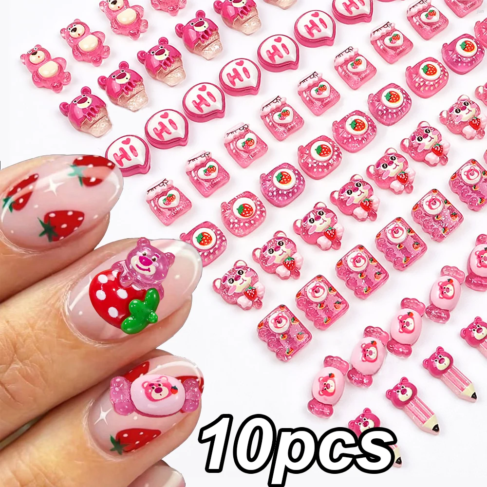 10pcs Pink Transparent Lots Cartoon Bear Nail Art Charm Resin Strawberry Mini Flat Back Ornament DIY Mobile Phone Case Decoratio
10pcs Pink Transparent Lots Cartoon Bear Nail Art Charm Resin Strawberry Mini Flat Back Ornament DIY Mobile Phone Case Decoratio