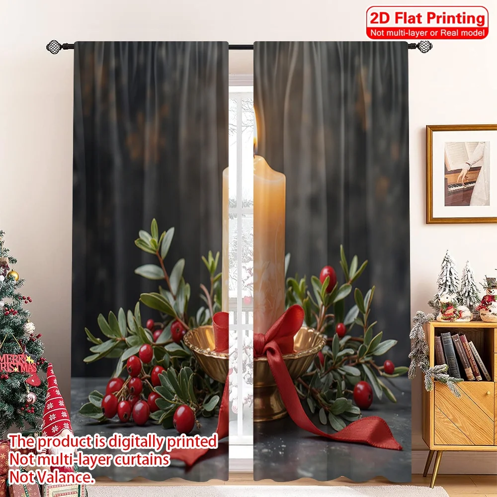 2pcs 2D flat printing Merry Christmas Popular Curtains Burning Candle Candlelight Christmas Decorations Fabric Without
2pcs 2D flat printing Merry Christmas Popular Curtains Burning Candle Candlelight Christmas Decorations Fabric Without
