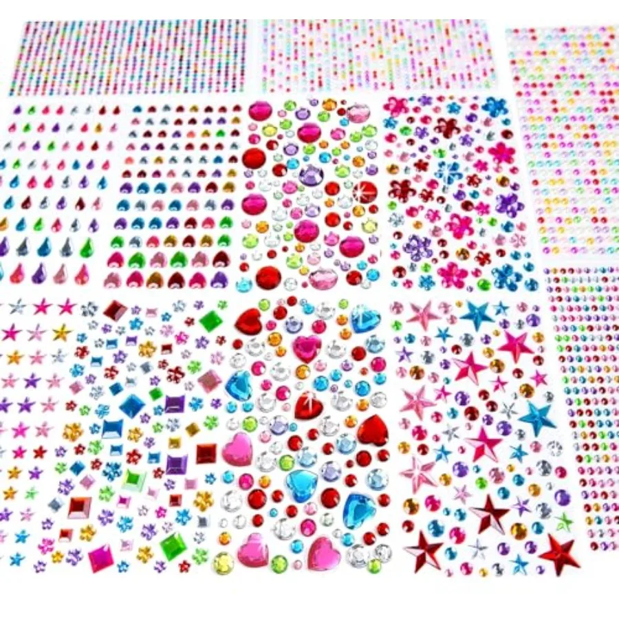 3228pcs Gems Stickers, Self Adhesive Rhinestone Jewel Stickers, Acrylic Gems DIY Craft Decorative Diamond Stickers, Assorted Sh
3228pcs Gems Stickers, Self Adhesive Rhinestone Jewel Stickers, Acrylic Gems DIY Craft Decorative Diamond Stickers, Assorted Sh