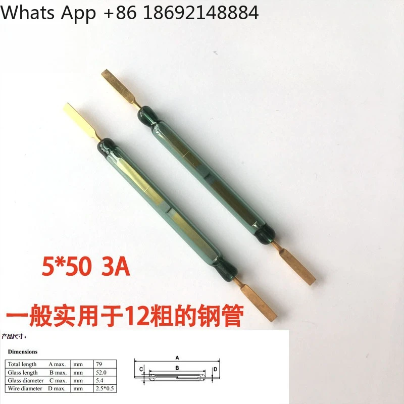 Reed switch 5 * 50MM 60W normally open, normally closed, special for float level sensor switch
Reed switch 5 * 50MM 60W normally open, normally closed, special for float level sensor switch