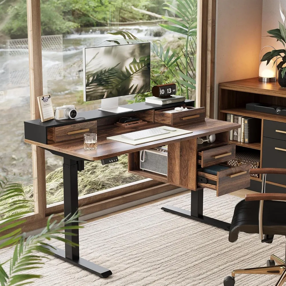 Electric Standing Desk with 4 Drawers, 47.2 x 23.6 Inch Height Adjustable Whole Piece Sit Stand Desk, Computer Home Office
Electric Standing Desk with 4 Drawers, 47.2 x 23.6 Inch Height Adjustable Whole Piece Sit Stand Desk, Computer Home Office