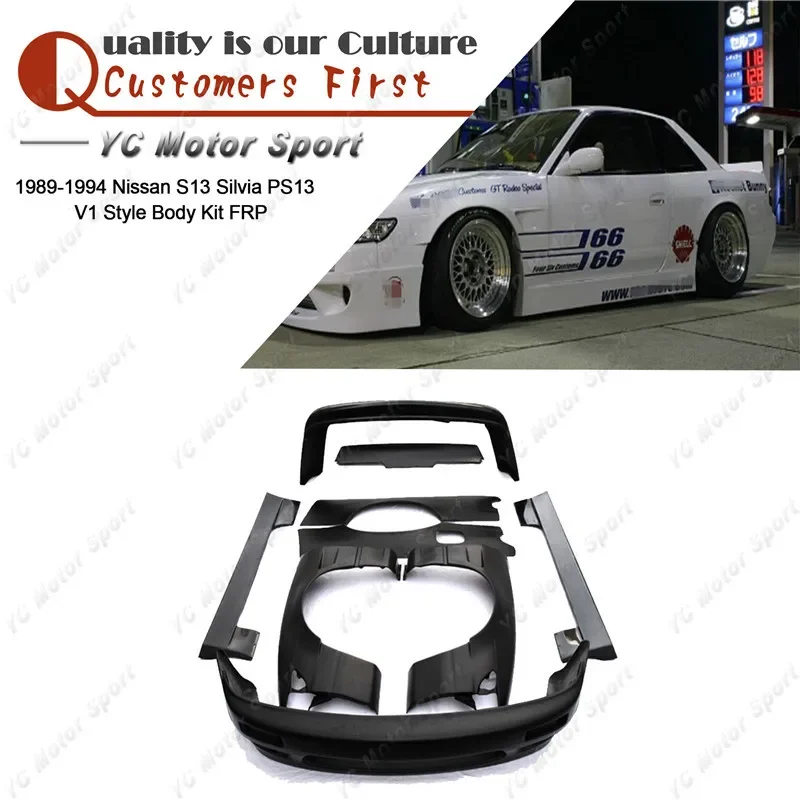 FRP Fiber Glass Bodykit Fit For 1989-1994 S13 Silvia PS13 Body Kit RB V1 Style Bumper Fender Side Skirt Spoiler Wing
FRP Fiber Glass Bodykit Fit For 1989-1994 S13 Silvia PS13 Body Kit RB V1 Style Bumper Fender Side Skirt Spoiler Wing