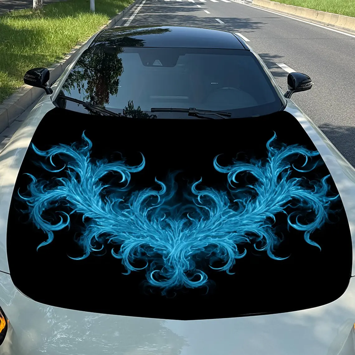 Blue Flame Symbol Vinyl Wrap, PVC Waterproof Hood Vinyl Wraps Sticker, Self-Adhesive Scratch- Stickers For Engine Cover, Decal F
Blue Flame Symbol Vinyl Wrap, PVC Waterproof Hood Vinyl Wraps Sticker, Self-Adhesive Scratch- Stickers For Engine Cover, Decal F