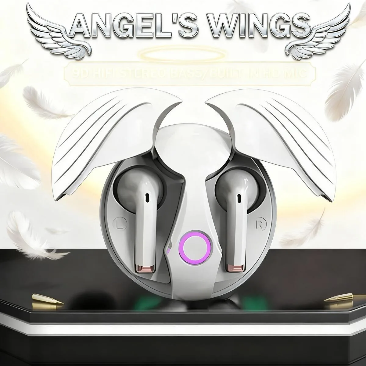 Creative Angel Wings TWS Gaming Bluetooth Earphones HIFI Stereo Noise Cancelling Wireless Earset Long Battery Life for Daily Use
Creative Angel Wings TWS Gaming Bluetooth Earphones HIFI Stereo Noise Cancelling Wireless Earset Long Battery Life for Daily Use