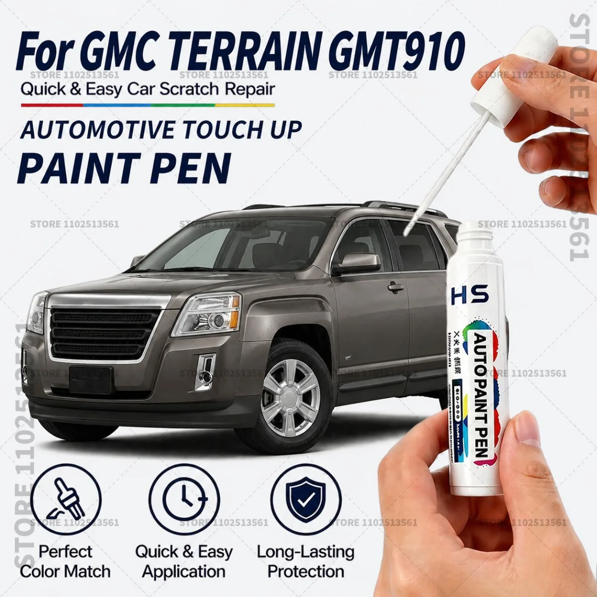 For GMC TERRAIN GMT910 Touch Up Paint Pen Car Paint Scratch Repair Tool desert sand summit white ebony twilight volcanic red
For GMC TERRAIN GMT910 Touch Up Paint Pen Car Paint Scratch Repair Tool desert sand summit white ebony twilight volcanic red