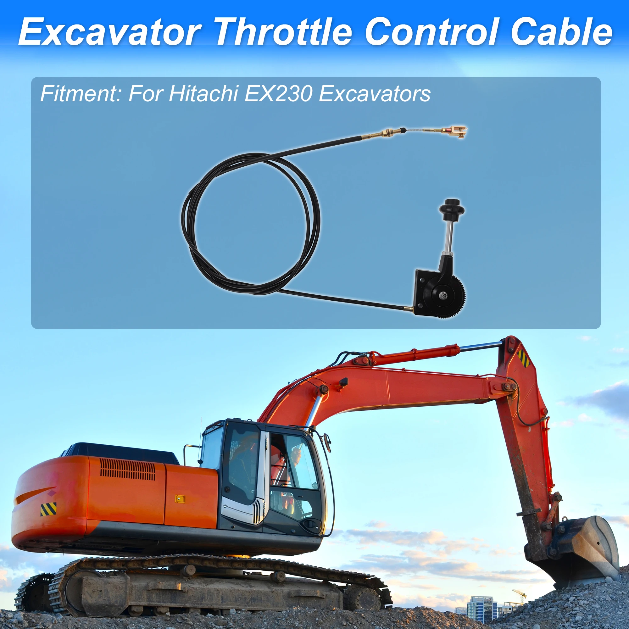 UXCELL Excavator Throttle Control Cable for Hitachi EX230 Excavators 3.5m 11.5ft 1 Set
UXCELL Excavator Throttle Control Cable for Hitachi EX230 Excavators 3.5m 11.5ft 1 Set