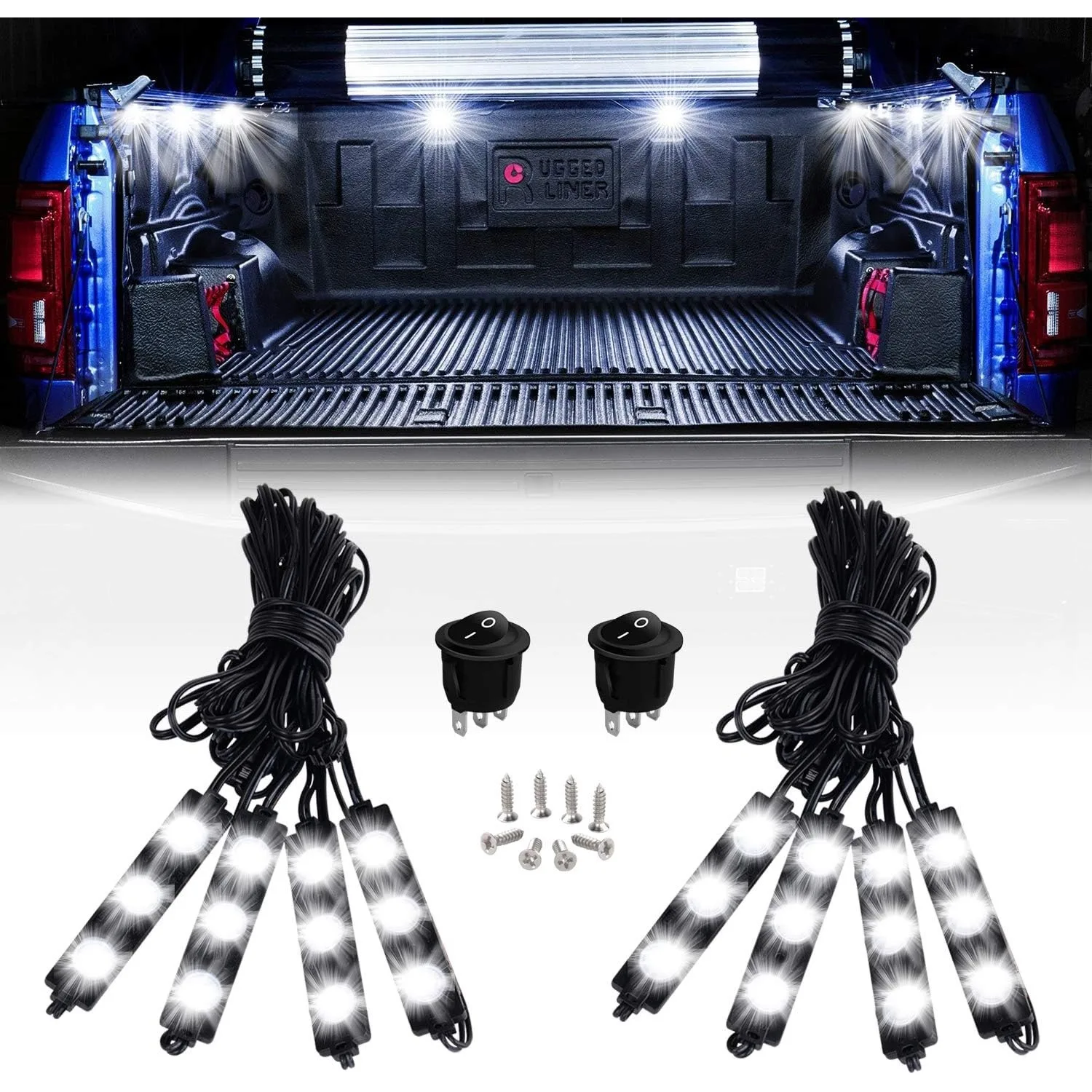 Nilight 8PCS 24LED Rock Light for Cargo Truck Pickup Bed Off Road Under Car Side Marker LED Rock Lighting Kit w/Switch White
Nilight 8PCS 24LED Rock Light for Cargo Truck Pickup Bed Off Road Under Car Side Marker LED Rock Lighting Kit w/Switch White