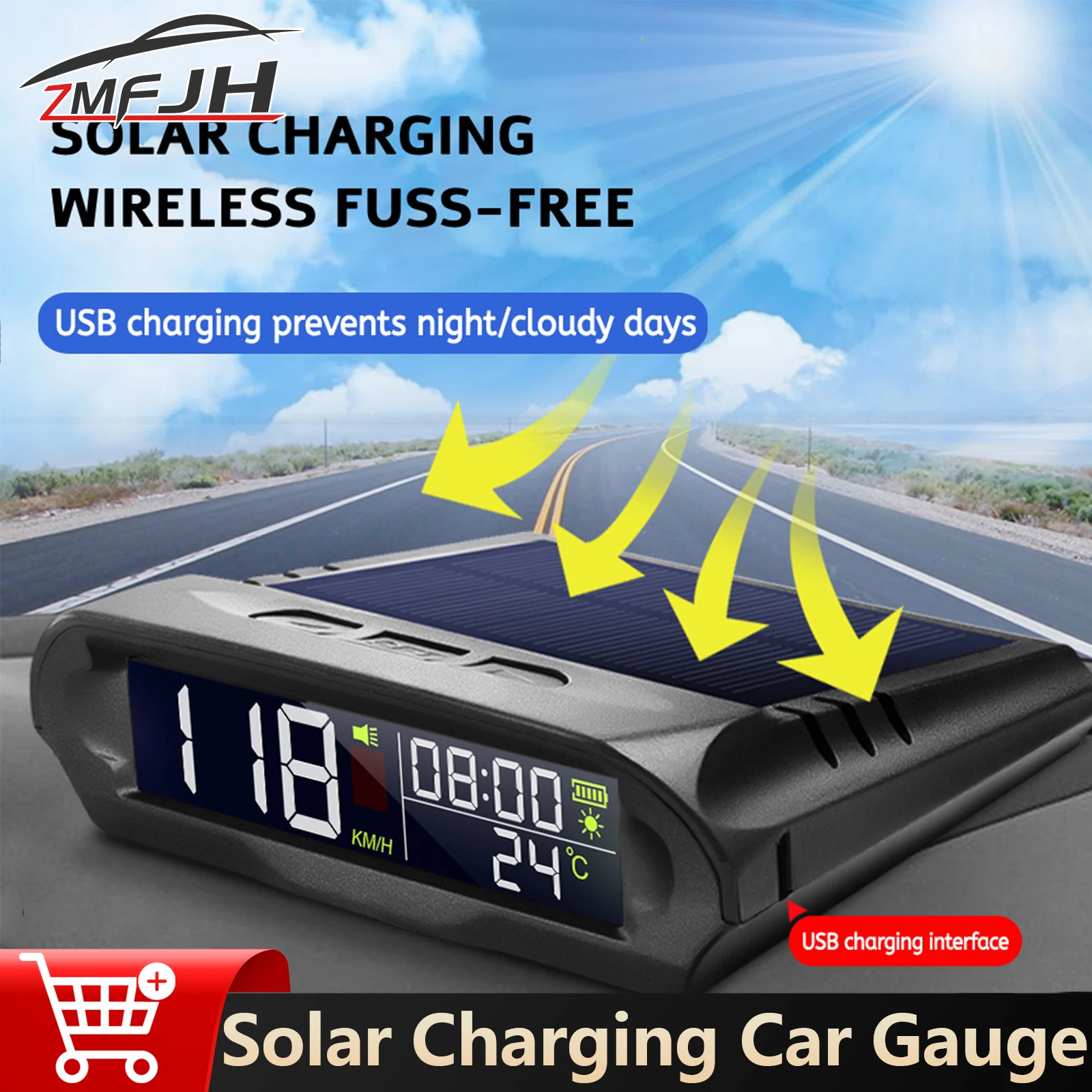 Car GPS Head Up Display Wireless Solar Charging Auto Electronics Speedometer With Overspeed Warning Fatigued Driving Reminder 
Car GPS Head Up Display Wireless Solar Charging Auto Electronics Speedometer With Overspeed Warning Fatigued Driving Reminder