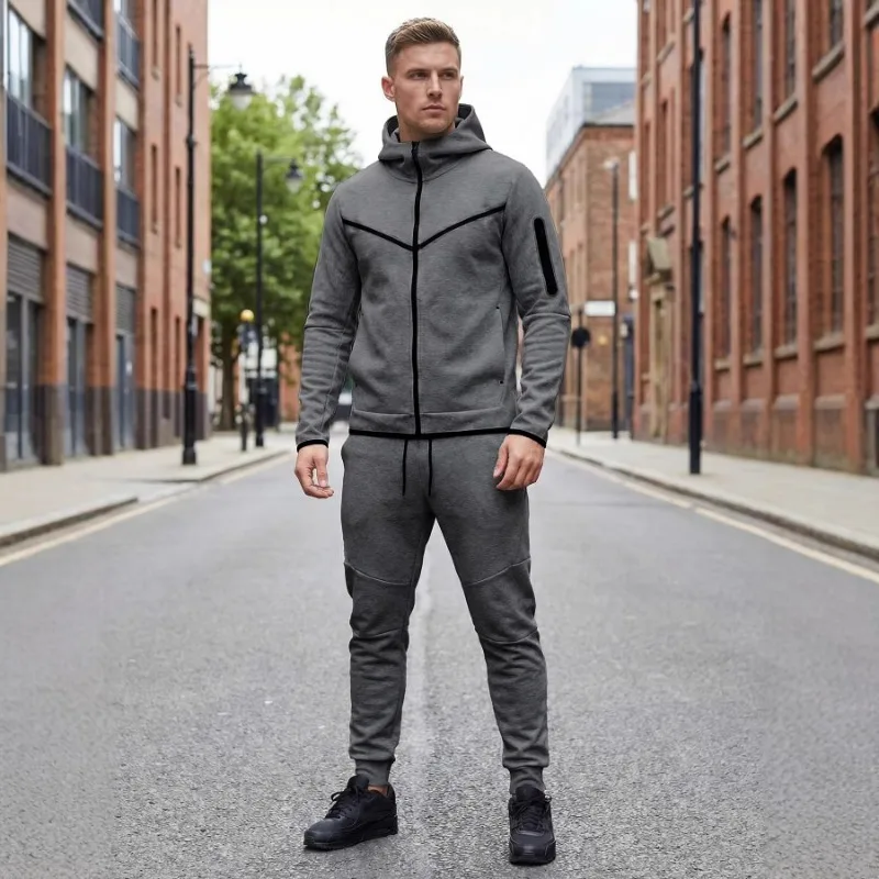 Men's 2 Piece Tracksuit Tech Fleece Full Zip Hoodie and Joggers Set with Zipper Pockets for Gym Fitness
Men's 2 Piece Tracksuit Tech Fleece Full Zip Hoodie and Joggers Set with Zipper Pockets for Gym Fitness