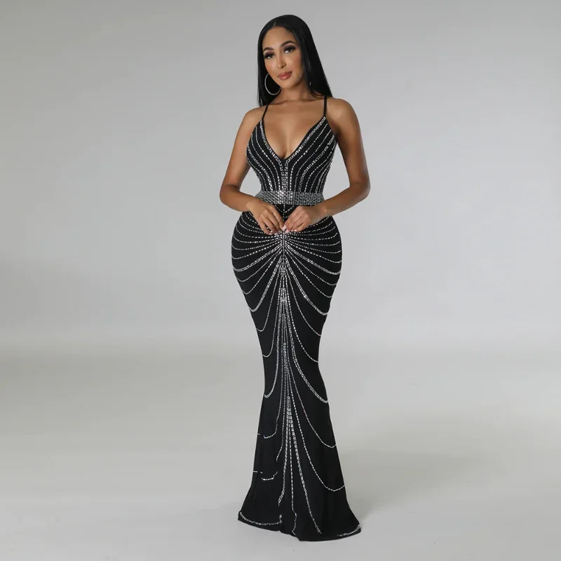 KEXU Sparkly Crystal Rhinestone Evening Women Dresses Wedding Backless Bodycon Maxi Dress Luxury Night Party Club Birthday Dress
KEXU Sparkly Crystal Rhinestone Evening Women Dresses Wedding Backless Bodycon Maxi Dress Luxury Night Party Club Birthday Dress