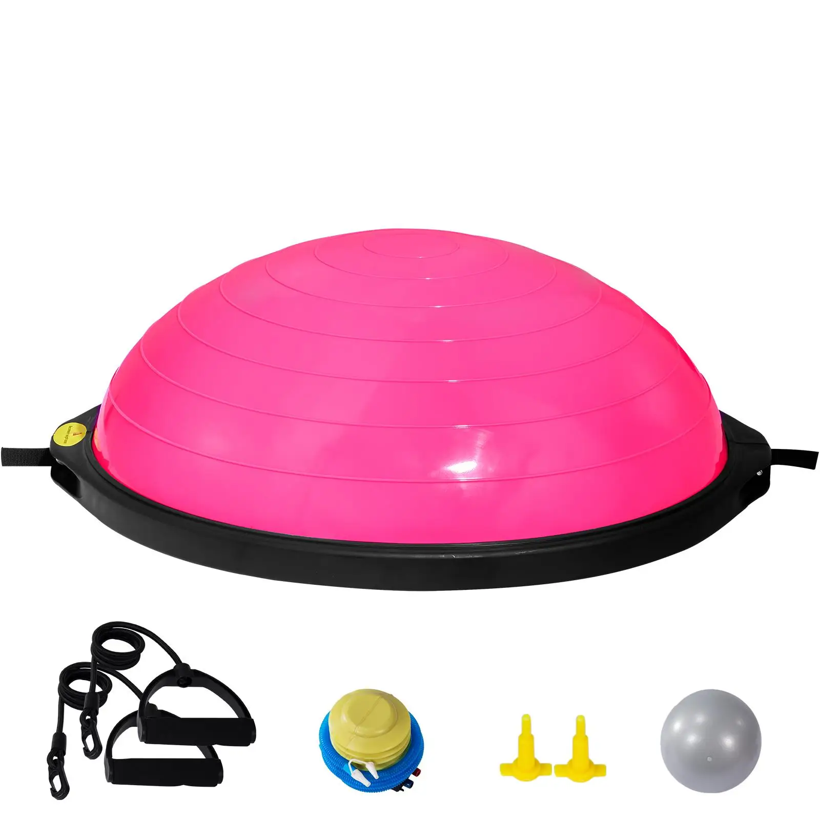 26 Inch Half Exercise Balance Ball Trainer with Resistance Bands and Foot Pump Stability Yoga Ball for home Gym Full Body Workout
26 Inch Half Exercise Balance Ball Trainer with Resistance Bands and Foot Pump Stability Yoga Ball for home Gym Full Body Workout