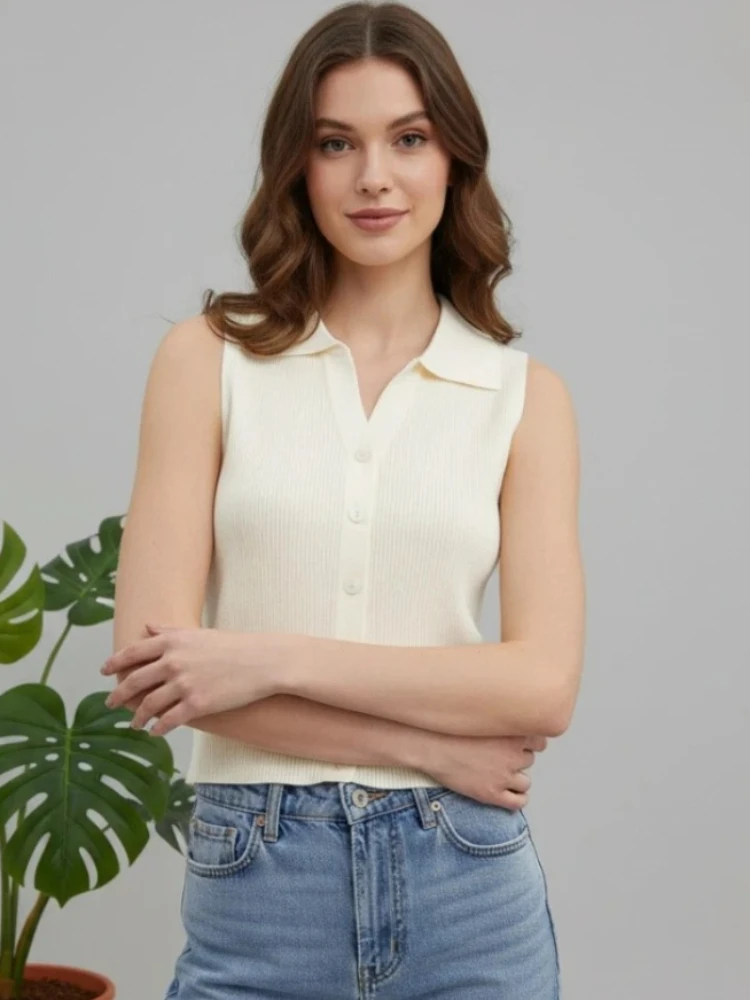 Korean Single Breasted Sleeveless Women Jumper 2026 Solid Color Knitted Cardigan Woman Round Neck All Match Cardigans Outwear
Korean Single Breasted Sleeveless Women Jumper 2026 Solid Color Knitted Cardigan Woman Round Neck All Match Cardigans Outwear