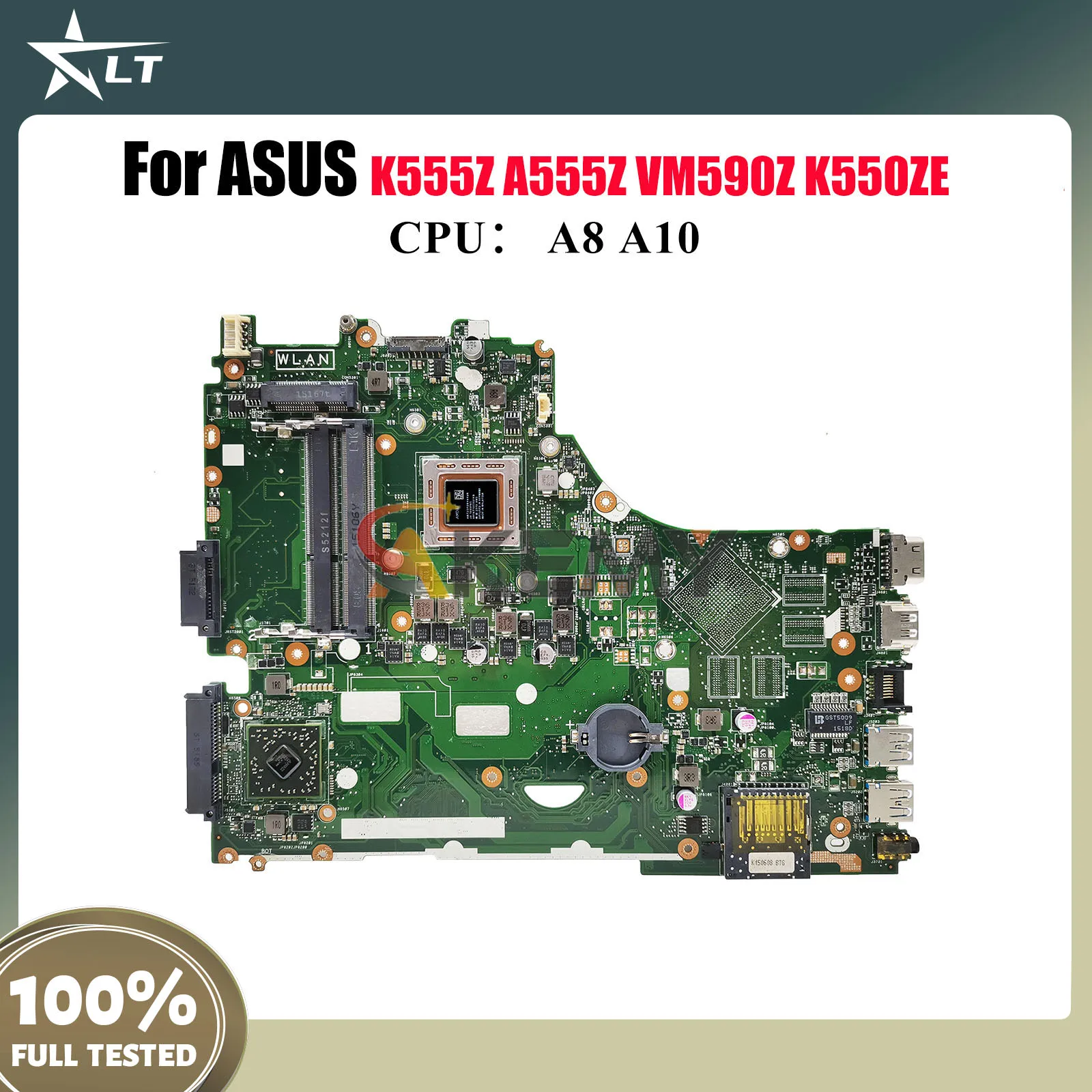 X550ZA Laptop Motherboard For ASUS VivoBook K555Z K550ZE X550ZE X550Z A555Z F550ZE VM590Z A550ZE Mainboard With A8 A10 CPU stk
X550ZA Laptop Motherboard For ASUS VivoBook K555Z K550ZE X550ZE X550Z A555Z F550ZE VM590Z A550ZE Mainboard With A8 A10 CPU stk