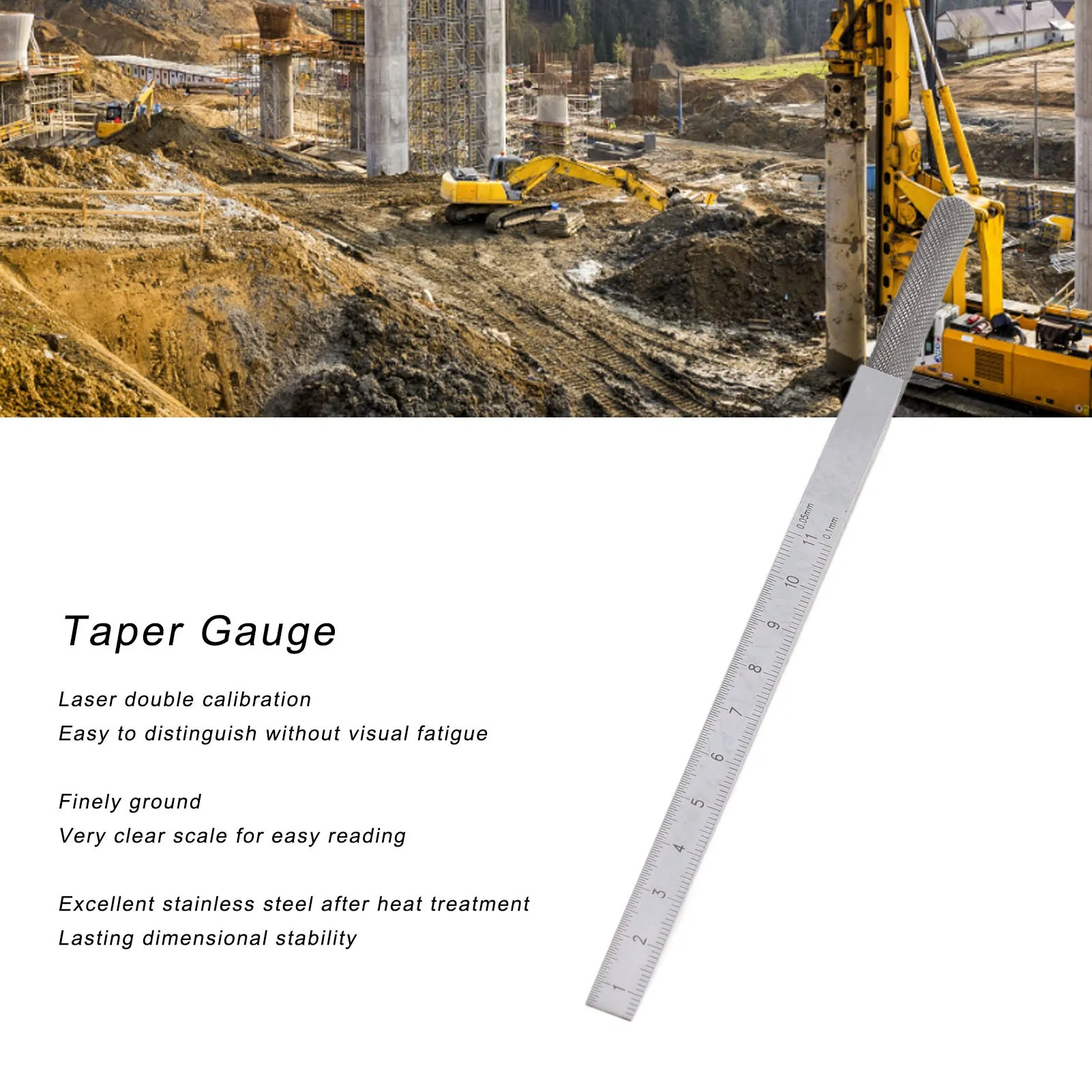 0.5-11mm Wedge Feeler Gauge, Taper Gauge Welding Wedge Gap Feeler Stainless Steel Hole Measure Tool 2 Scale 0.5‑11mm
0.5-11mm Wedge Feeler Gauge, Taper Gauge Welding Wedge Gap Feeler Stainless Steel Hole Measure Tool 2 Scale 0.5‑11mm