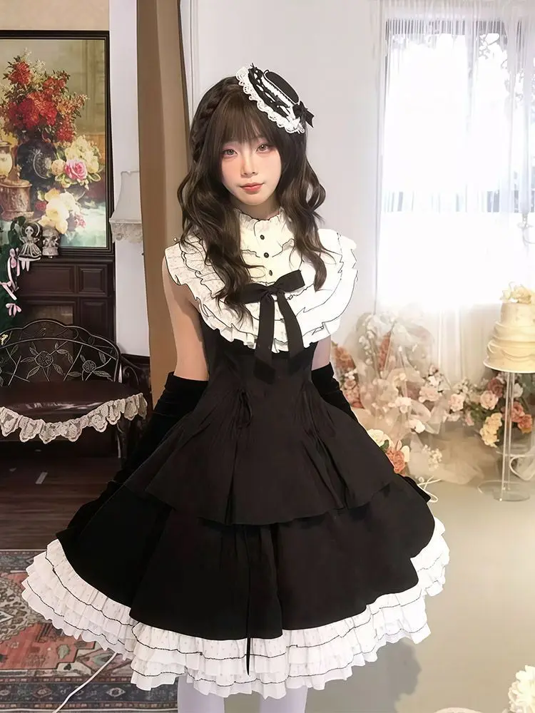 Elegant Lolita Coquette Two Tone Ruffled Lace Trim Bow Highwaist Ruched Mini Party Dress Women Slim Fit Bodycon Date Night Outfi
Elegant Lolita Coquette Two Tone Ruffled Lace Trim Bow Highwaist Ruched Mini Party Dress Women Slim Fit Bodycon Date Night Outfi