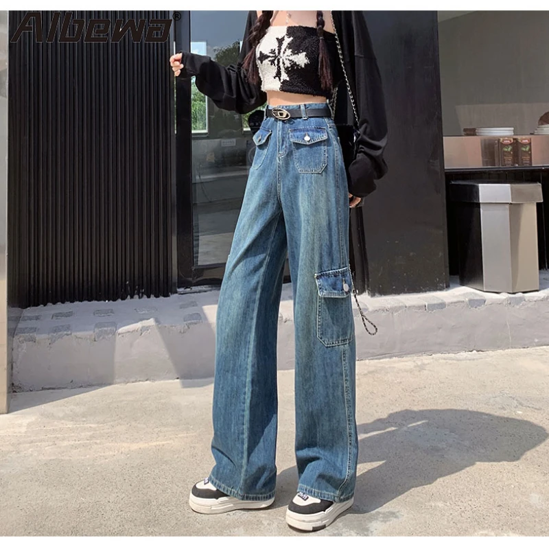 Women's Jeans High Waist New Autumn Winter Wide Leg Denim Pants Loose Casual Korean Style Floor Length Fashion Vintage Trousers
Women's Jeans High Waist New Autumn Winter Wide Leg Denim Pants Loose Casual Korean Style Floor Length Fashion Vintage Trousers