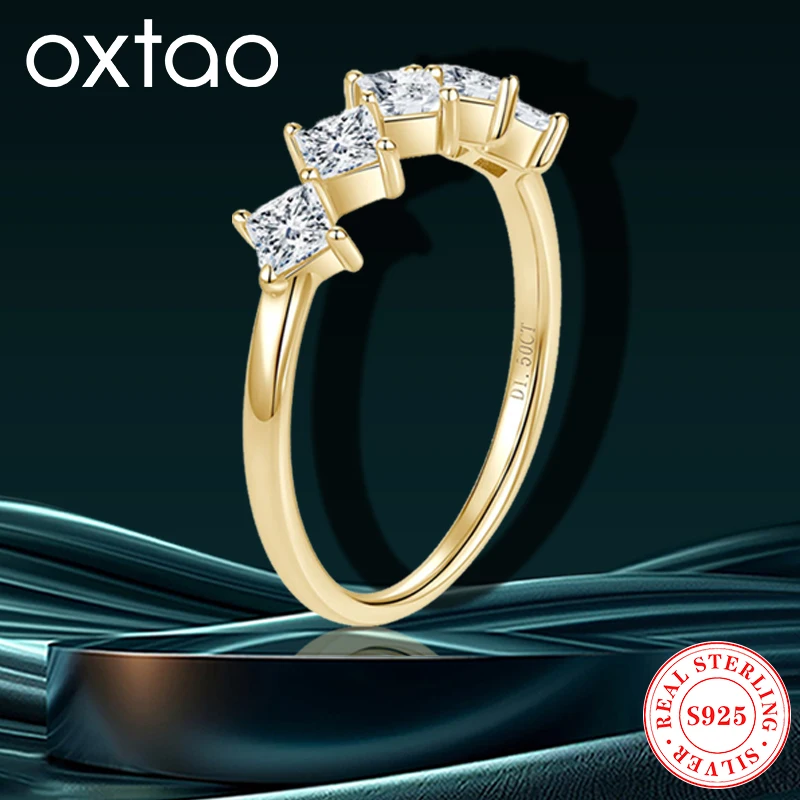OXTAO Princess Cut Moissanite 5-Stone Engagement Ring with Certified for Women 925 Silver 14K Gold Plated Wedding Rings Jewelry
OXTAO Princess Cut Moissanite 5-Stone Engagement Ring with Certified for Women 925 Silver 14K Gold Plated Wedding Rings Jewelry