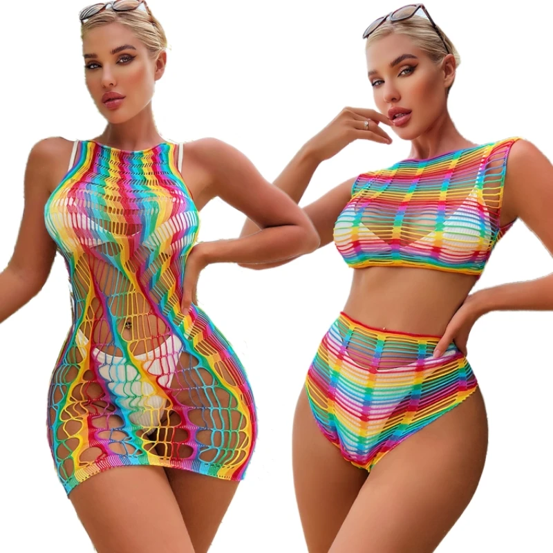 Exotic Lingerie Fishnet Sleepwear Rainbow lenceria Bodc Stocking Bodysuit Sexy Hollow Lingerie Thigh Highs See Through Jumpsuits
Exotic Lingerie Fishnet Sleepwear Rainbow lenceria Bodc Stocking Bodysuit Sexy Hollow Lingerie Thigh Highs See Through Jumpsuits