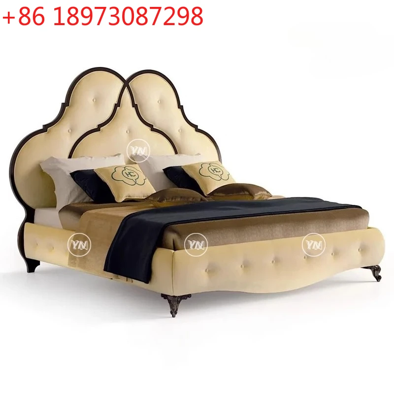 Кровать с пуговицами в средневековом стиле, кровать принцессы, тканевая кровать в главной спальне кремового цвета
Кровать с пуговицами в средневековом стиле, кровать принцессы, тканевая кровать в главной спальне кремового цвета