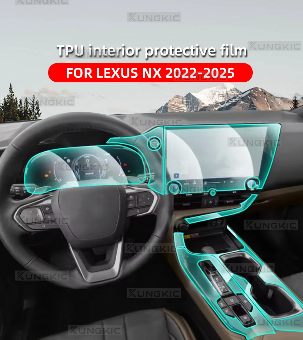 Car Anti-scratch Protector Sticker For LEXUS NX 2022-2025 Automotive protective film TPU Center Console Dashboard Navigation
Car Anti-scratch Protector Sticker For LEXUS NX 2022-2025 Automotive protective film TPU Center Console Dashboard Navigation