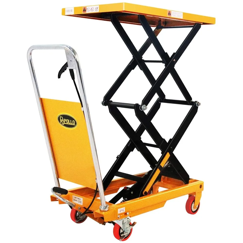 Lift Table Cart Double Scissor Hydraulic Lift Table Cart 51" Lifting Height Elevating Cart 770lbs Capacity
Lift Table Cart Double Scissor Hydraulic Lift Table Cart 51" Lifting Height Elevating Cart 770lbs Capacity