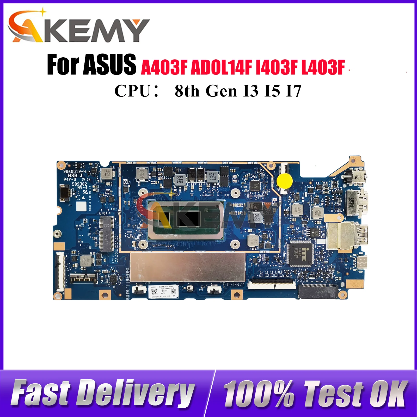 X403FA Материнская плата для ноутбука ASUS VivoBook A403F ADOL14F L403F F403F I403F X403F X403FAC X403FA Материнская плата с процессором I3 I5 I7 stk
X403FA Материнская плата для ноутбука ASUS VivoBook A403F ADOL14F L403F F403F I403F X403F X403FAC X403FA Материнская плата с процессором I3 I5 I7 stk