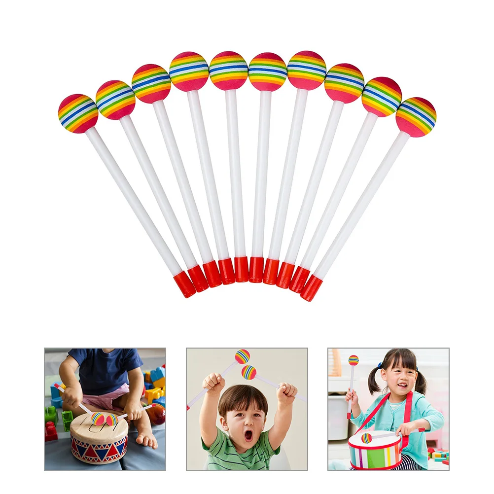 10pcs Drumsticks Percussion Instrument Kids Musical Toy Mallets Xylophone Rainbow Heads Long Drumsticks Safe Surfaces Beginner
10pcs Drumsticks Percussion Instrument Kids Musical Toy Mallets Xylophone Rainbow Heads Long Drumsticks Safe Surfaces Beginner