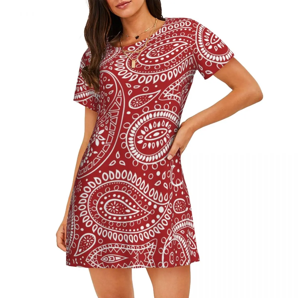 Custom Paisley Short Sleeves Women Nightdress Sleeping Womens Sleepshirts Boho Floral Art Dress Women Short Sleeve Nightgowns
Custom Paisley Short Sleeves Women Nightdress Sleeping Womens Sleepshirts Boho Floral Art Dress Women Short Sleeve Nightgowns
