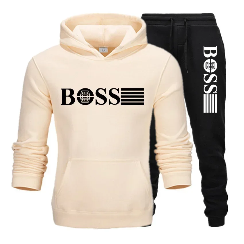 Autumn and winter two-piece sportswear, men and women's casual sportswear, with fashionable hoodie.
Autumn and winter two-piece sportswear, men and women's casual sportswear, with fashionable hoodie.