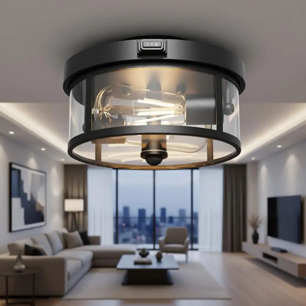 Outdoor Ceiling Light with Motion Sensor 9.3in - Porch Lights Outdoor, E26 Base, 360° Detection, 3 Modes (Auto/Dusk to Dawn/On)
Outdoor Ceiling Light with Motion Sensor 9.3in - Porch Lights Outdoor, E26 Base, 360° Detection, 3 Modes (Auto/Dusk to Dawn/On)