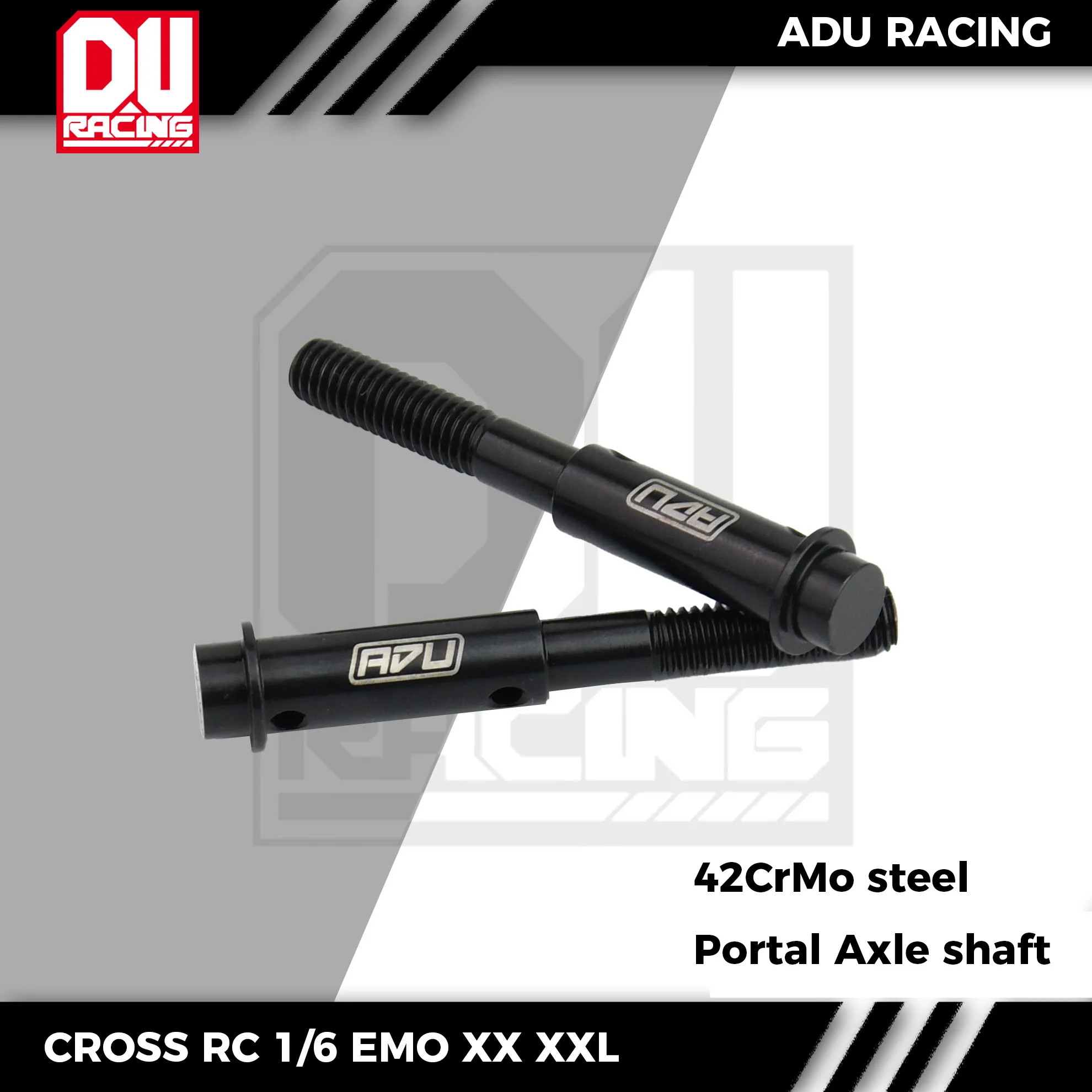 ADU RACING Portal Axle Shaft FOR CROSS RC 1/6 EMO XX XXL 42CrMo hard steel
ADU RACING Portal Axle Shaft FOR CROSS RC 1/6 EMO XX XXL 42CrMo hard steel